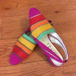 Vintage Leather Slingback Flats